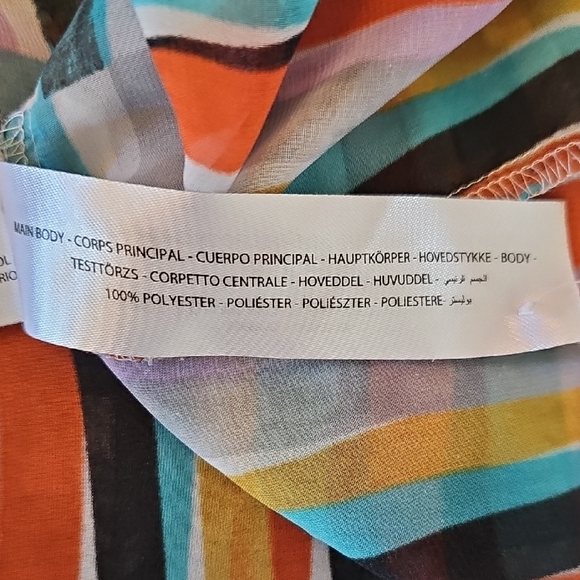 Ariat Sheer Long Sleeve Blouse Multicolor Women's Sz M - Picture 8 of 10